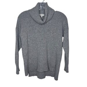 Bartolini Women's Gray Wool Cashmere Blend Turtleneck Sweater Size Medium